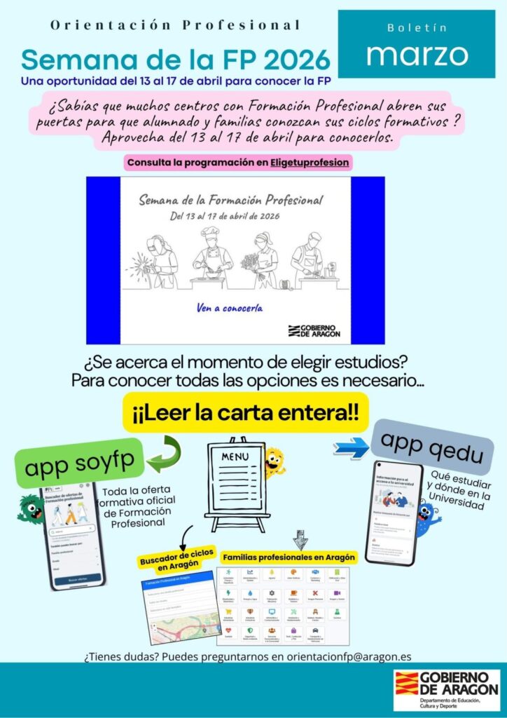 Boletín de Orientación Profesional marzo 2026